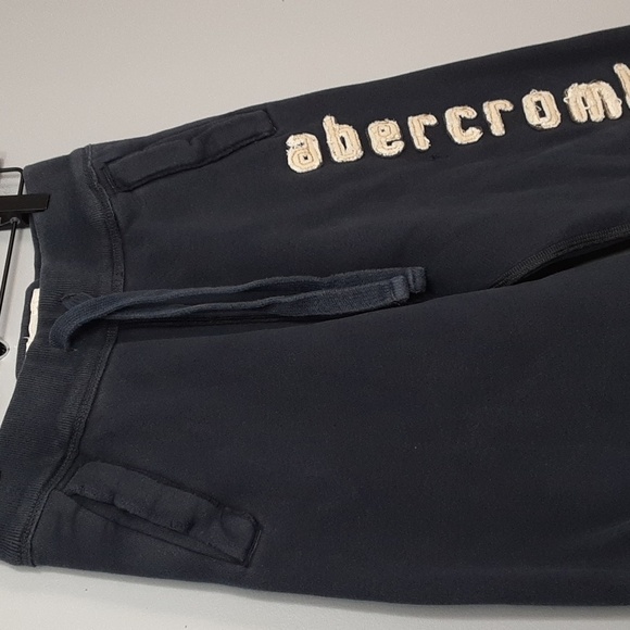 Abercrombie & Fitch Navy Loose Fit Logo Sweatpants Joggers - Picture 2 of 9